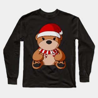 Candy Cane Teddy Bear Long Sleeve T-Shirt